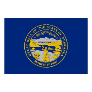 Póster Bandeira do Estado do Nebraska