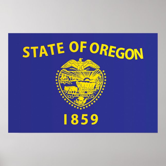 Poster Bandeira do Estado do Oregon, EUA (Frente)