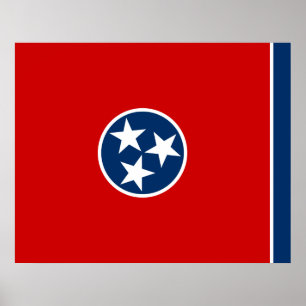Poster Bandeira do Estado do Tennessee