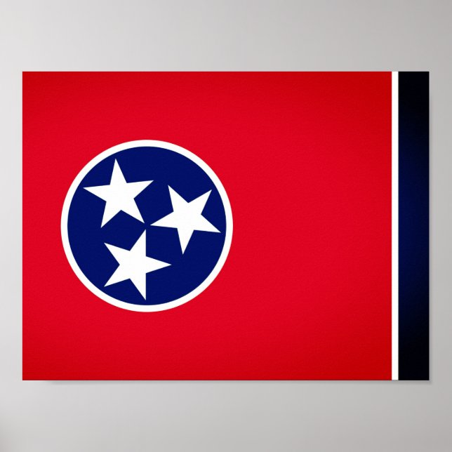 Poster Bandeira do Estado do Tennessee (Frente)