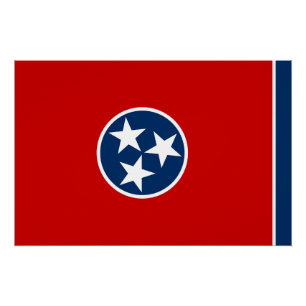 Póster Bandeira do Estado do Tennessee