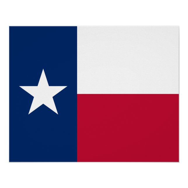 Póster Bandeira do Estado do Texas (Frente)