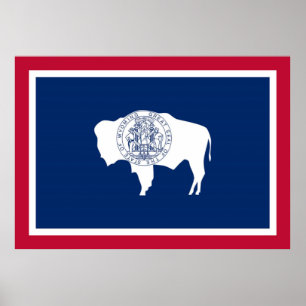 Poster Bandeira do Estado do Wyoming