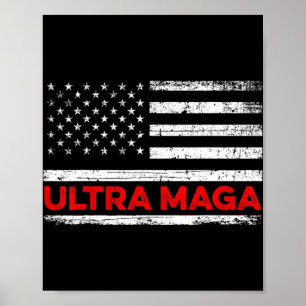 Poster Bandeira do Estado Unidos Ultra Maga