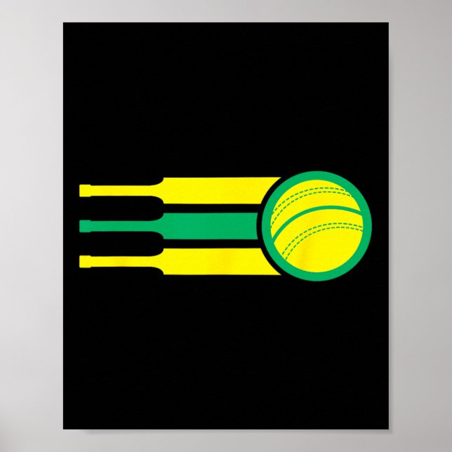 Poster Bandeira do Fã de Críquete da Equipe de Críquete d (Frente)