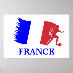 Poster Bandeira do futebol de France