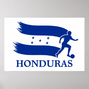 Póster Bandeira do futebol de Honduras