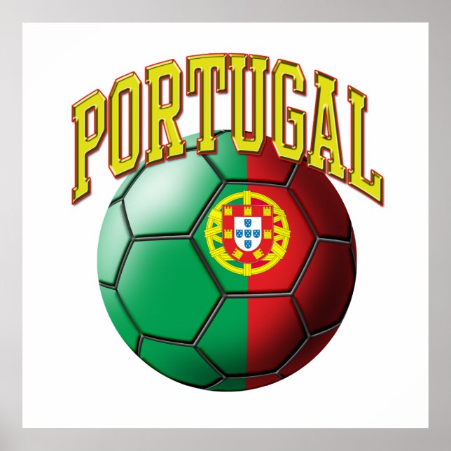 Poster Bandeira do futebol em Portugal (Frente)