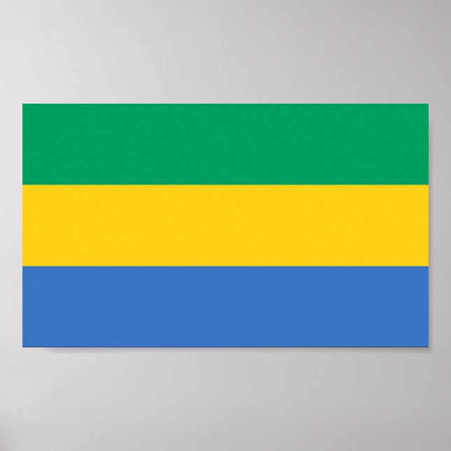Póster Bandeira do Gabão (Frente)