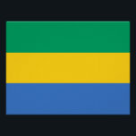 Póster Bandeira do Gabão<br><div class="desc">Bandeira patriótica do Gabão.</div>