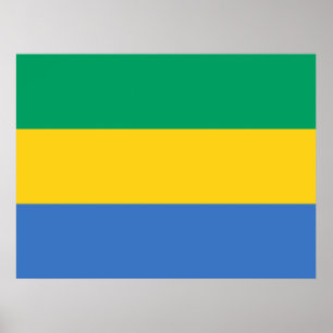 Poster Bandeira do Gabão (Gabão)
