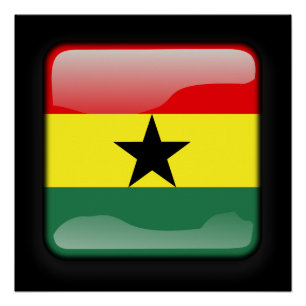Póster Bandeira do Gana