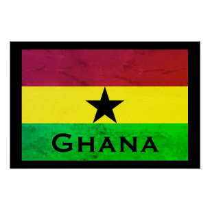 Póster Bandeira do Gana (África Ocidental)