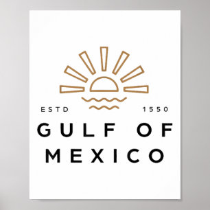 Poster Bandeira Do Golfo Do México, América Do Norte