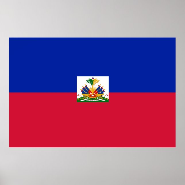 Poster Bandeira do Haiti (Frente)