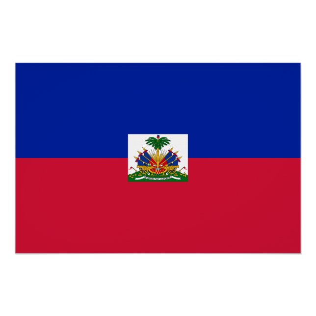 Póster Bandeira do Haiti (Frente)