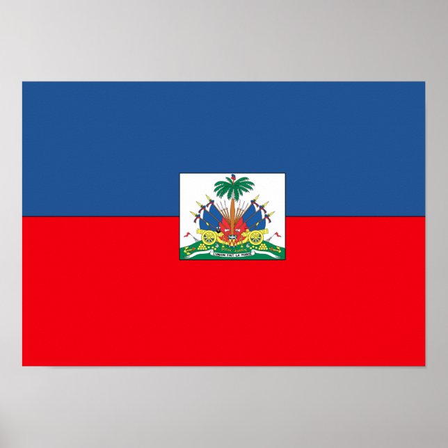 Póster Bandeira do Haiti (Frente)