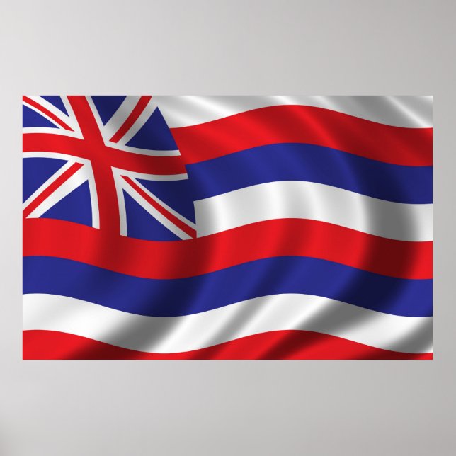 Poster Bandeira do Havaí (Frente)