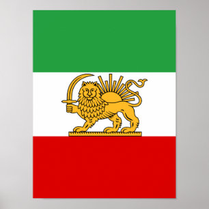 Poster Bandeira do Irã (1964–1980)