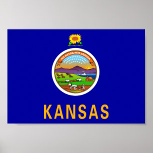 Póster Bandeira do Kansas