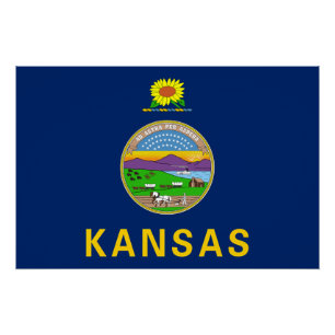 Póster Bandeira do Kansas