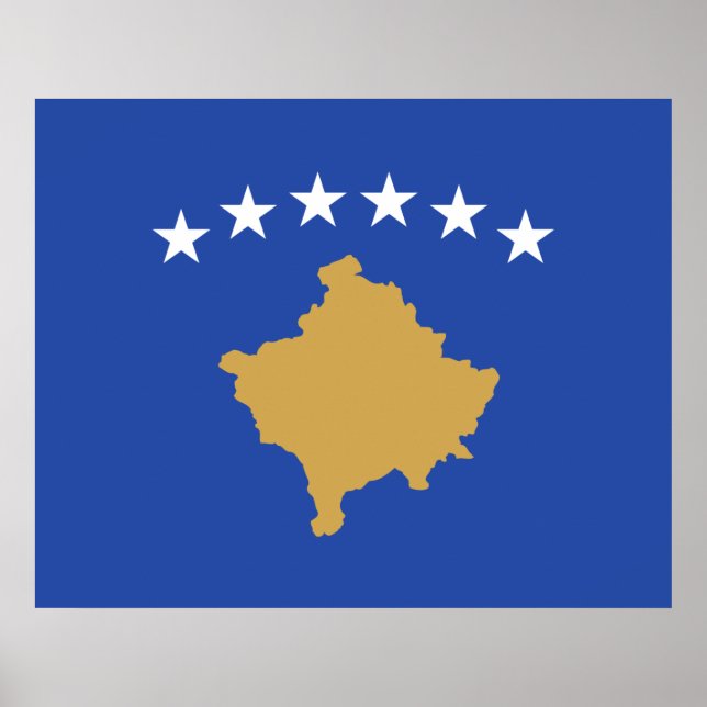 Poster Bandeira do Kosovo (Frente)