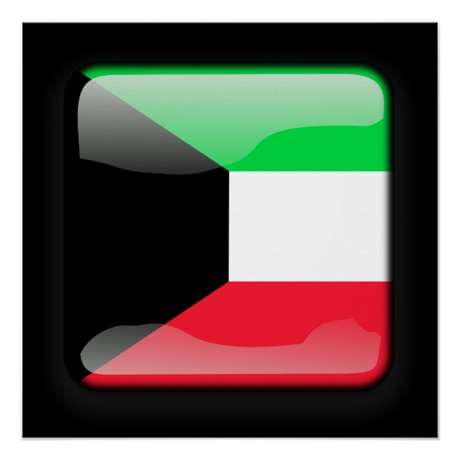 Póster Bandeira do Kuwait (Frente)