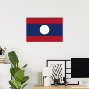 Poster Bandeira do Laos