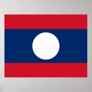 Poster Bandeira do Laos
