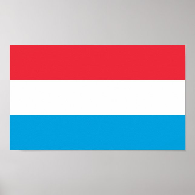 Poster Bandeira do Luxemburgo (Frente)