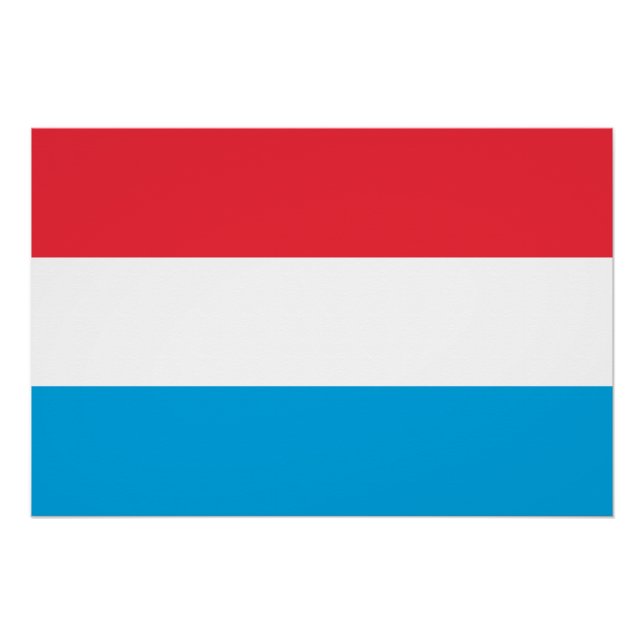 Póster Bandeira do Luxemburgo (Frente)