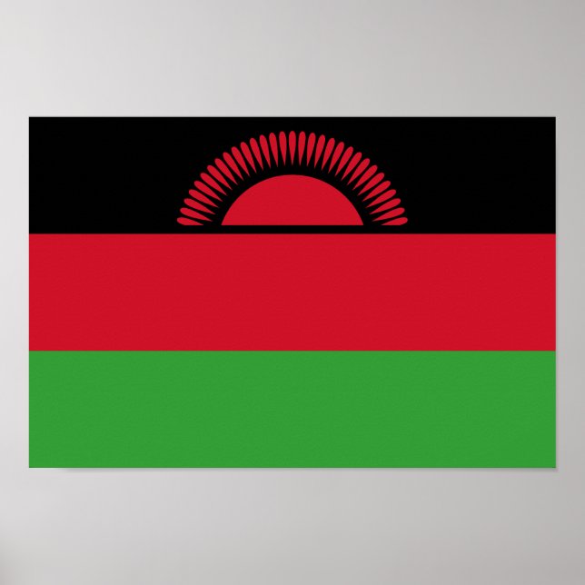 Poster Bandeira do Malawi (Frente)