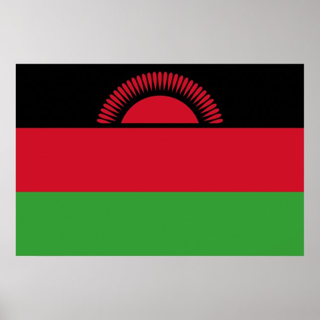 Poster Bandeira do Malawi (Frente)
