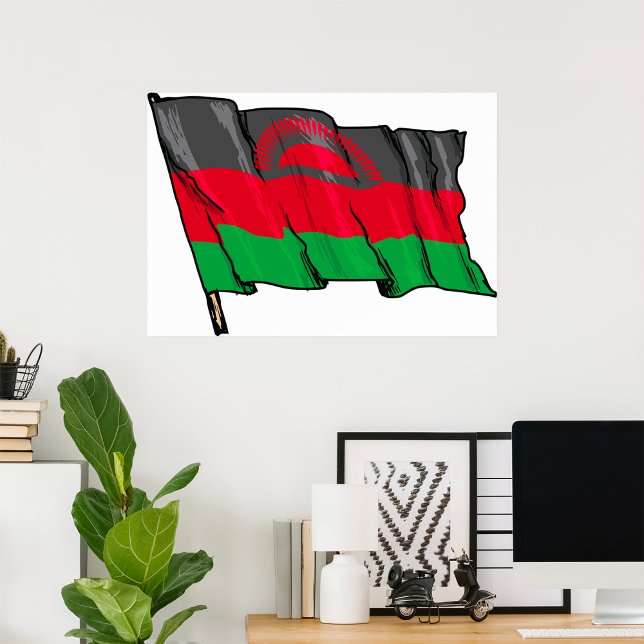 Poster Bandeira Do Malawi (Criador carregado)