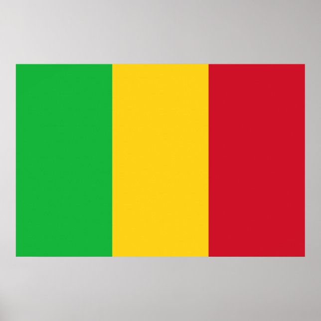 Poster Bandeira do Mali (Frente)