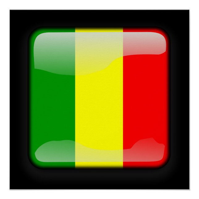 Póster Bandeira do Mali (Frente)