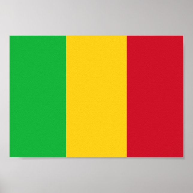 Poster Bandeira do Mali (Frente)