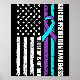 Poster Bandeira do Mês de Conscientização sobre Prevenção