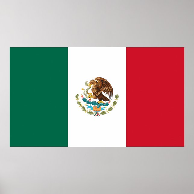 Poster Bandeira do México (Frente)