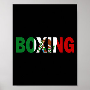 Poster Bandeira do México de Boxing
