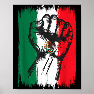 Poster bandeira do méxico orgulho mexicano raízes mexican