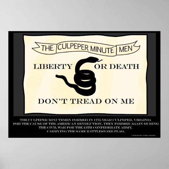 Póster Bandeira do Minuteper Culpeper (Frente)