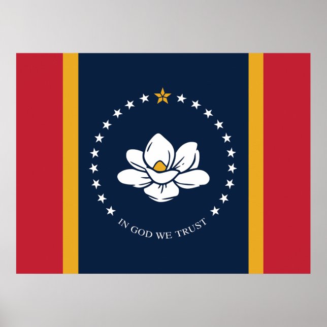 Poster Bandeira do Mississippi  (Frente)