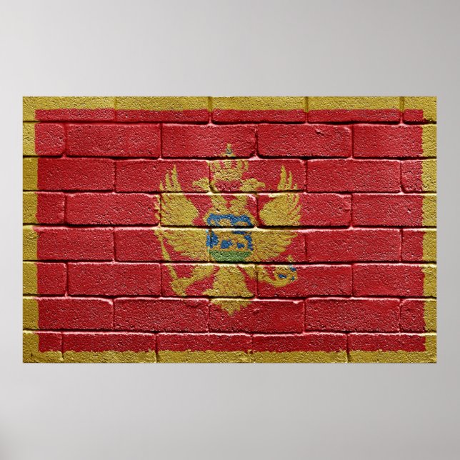 Póster Bandeira do Montenegro (Frente)
