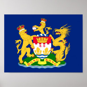 Poster Bandeira do movimento da autonomia de Hong Kong -