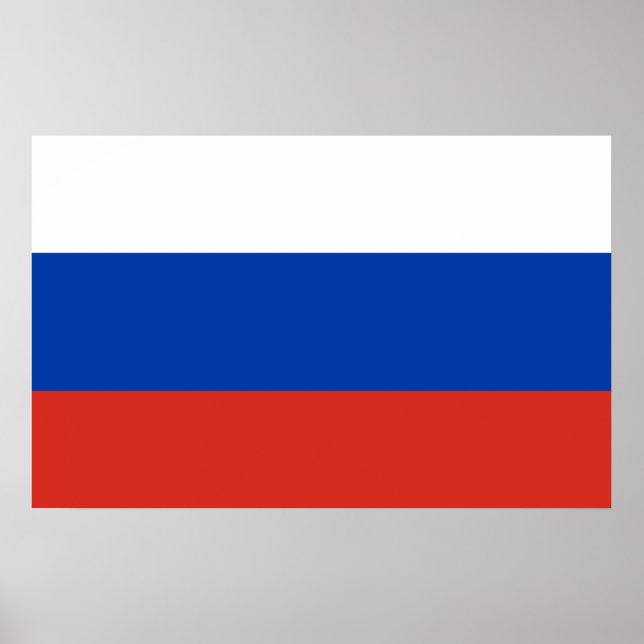 Póster Bandeira do Mundo Nacional Rússia (Frente)