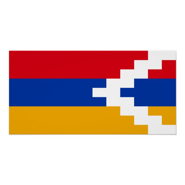 Póster Bandeira do Nagorno Karabakh (Frente)