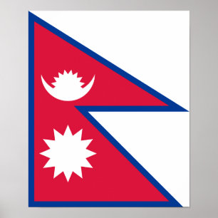 Poster Bandeira do Nepal