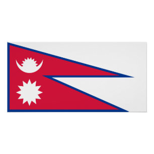 Póster Bandeira do Nepal
