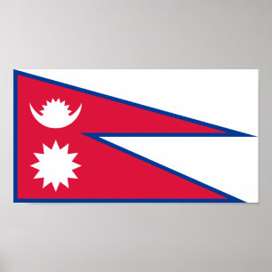 Poster Bandeira do Nepal